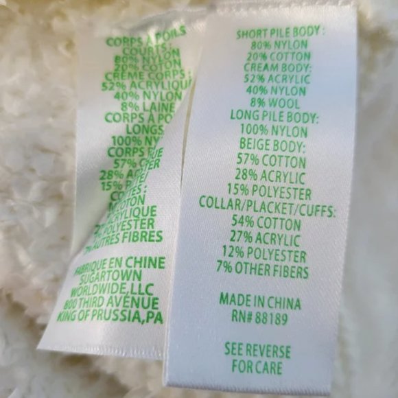 Lilly Pulitzer NWT Pelham Cardigan Coconut Cream Faux Fur $218 Large Winter - Picture 8 of 8